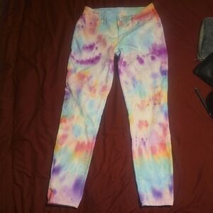 Colorful Tie-Dye Skinny Jeans